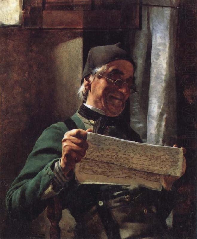 Tito Lessi Reading the Newpaper china oil painting image